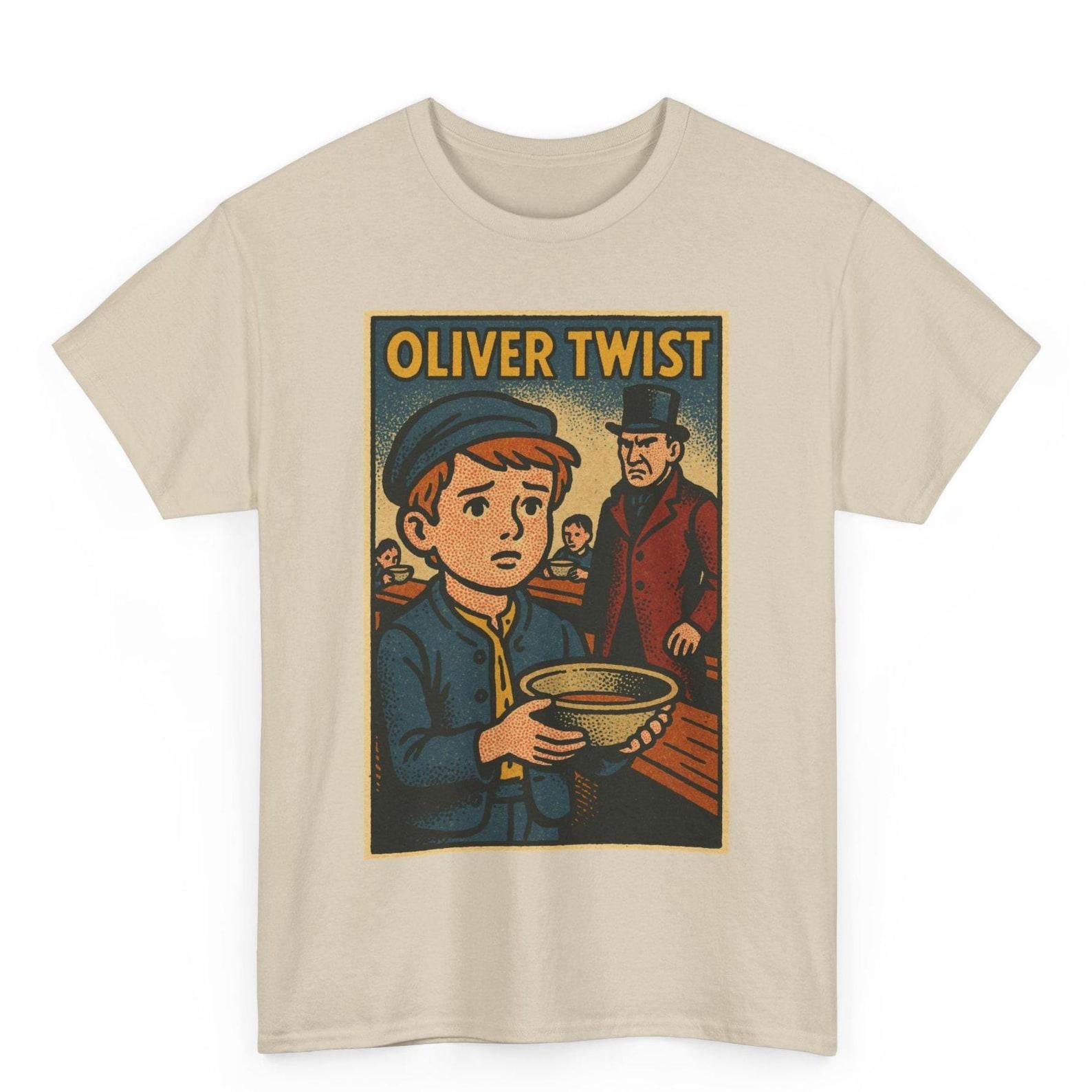 Oliver Twist T-Shirt: Retro Comic Book Style Literary Tee 3XL