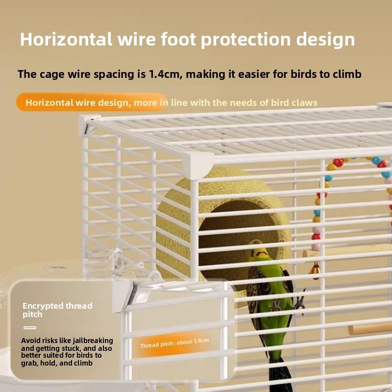 Extra Large Bird Cage with Anti Escape Feature for Parrots Budgies Cockatiels Lovebirds Luxury Villa Style with Breeding Box