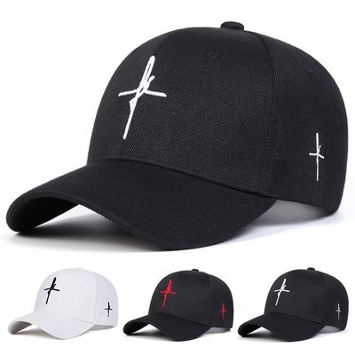 Unisex Personality Cross Embroidery Baseball Caps Spring Autumn Outdoor Adjustable Casual Hats Sunscreen Hat