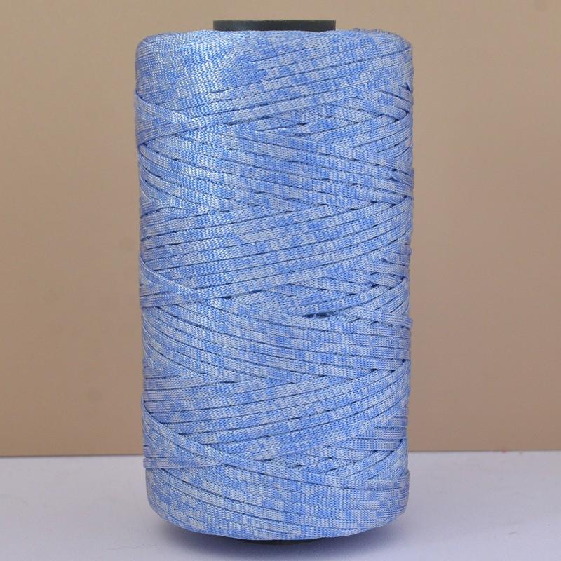 

250г Шовкова Бавовняна Льняна Пряжа для В язання Гачком 2,5 мм Легка Крижаний Шовк Плоска Стрічкова Пряжа Ручна Робота В язання Гачком DIY Сумки Капелюхи Порожниста Нитка