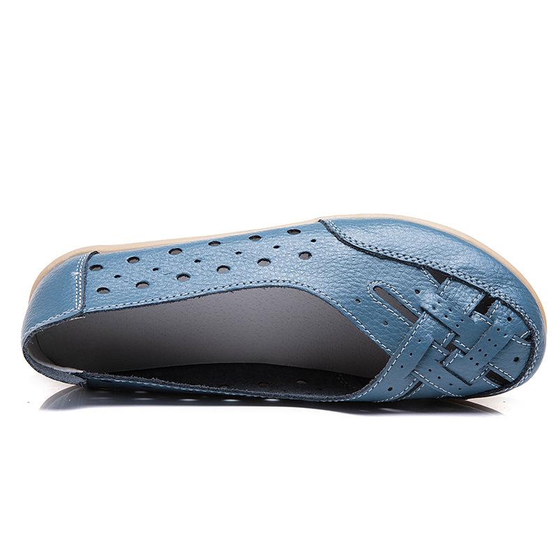 35-46 Καλοκαιρινά γυναικεία παπούτσια μεγάλου μεγέθους Παπούτσια Le Fu Παπούτσια από δέρμα αγελάδας κάτω γυναικεία παπούτσια Mother shoes