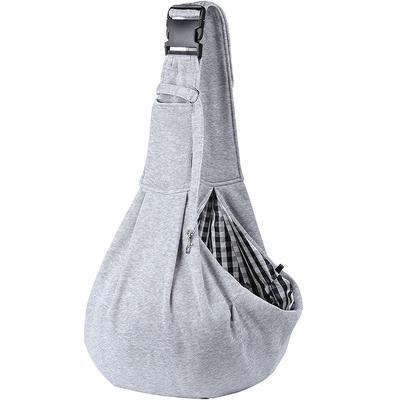 1x Dog Sling Carrier with Adjustable Strap for Traveling and Outdoor, Grey