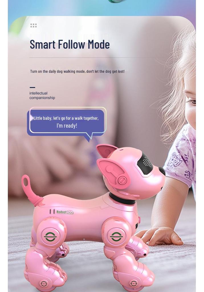 Bionic Smart Robot Dog: Touch Sensing, Remote Control, Singing, Dancing, Walking, and Barking Pet Puppy Toy.