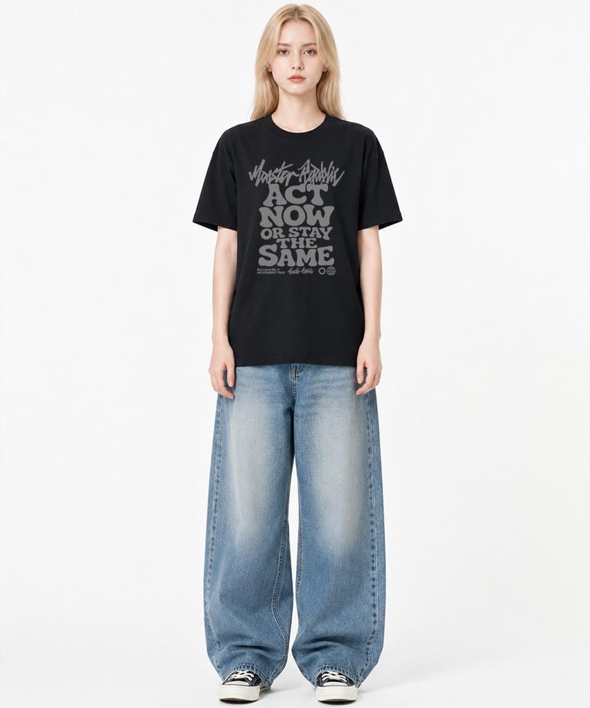 MONSTER REPUBLIC Act Now Grey T-Shirt Black_9160