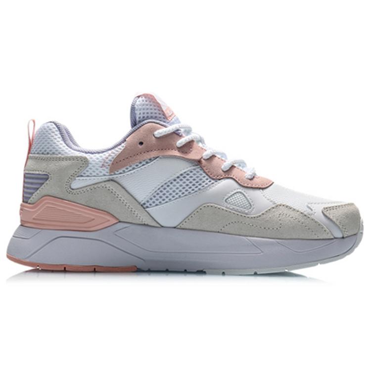 Li Ning Honor 2020 Breathable Support Lightweight Low Top Sports Casual Shoes Women's White Pink AGCQ172-1