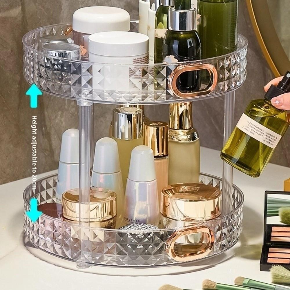 Clear Cosmetics Storage Rack Multilayer Perfume Tray Plastic Makeup Storage Box  Dresser