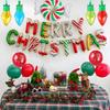 Christmas Balloon Set Colorful Festive Home Decor Party Balloons Holiday Decorations for Wall Door Tree Patio Indoor Living Room