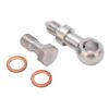 Banjo Bolt Kit M10x1.0 Stainless Steel Oil Resistant Hose Barb Washer Kit for Turbo Oil Feed 1.5mm