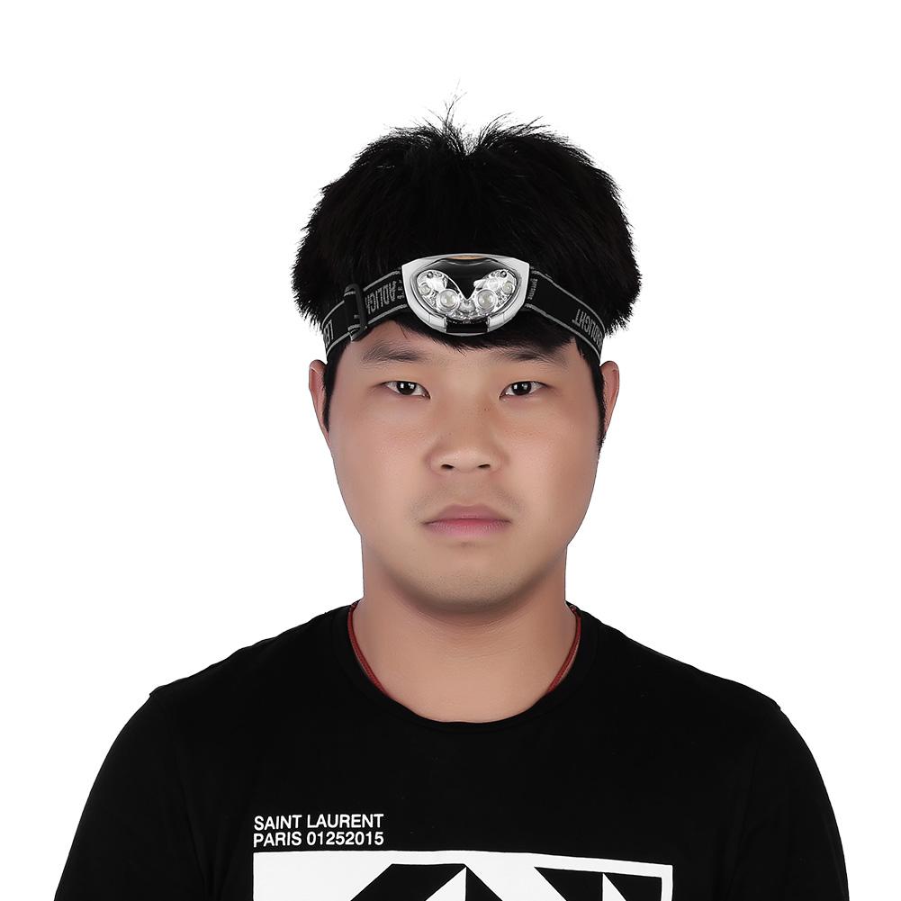 6 LED Adjustable Angle & Headband Strap Super Bright Headlamp 3 Mode 1200 Lm Waterproof