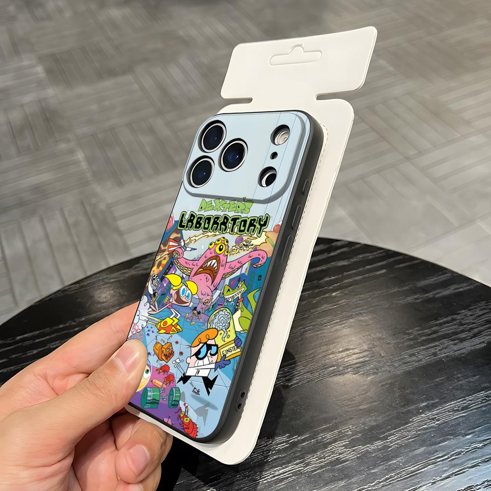 Cartoon D-Dexters L-Laboratory Phone Case For IPhone 17 Air 16 E Pro Max 15 14 13 Mini 12 Pro 11 Max Plus Black Soft Shell