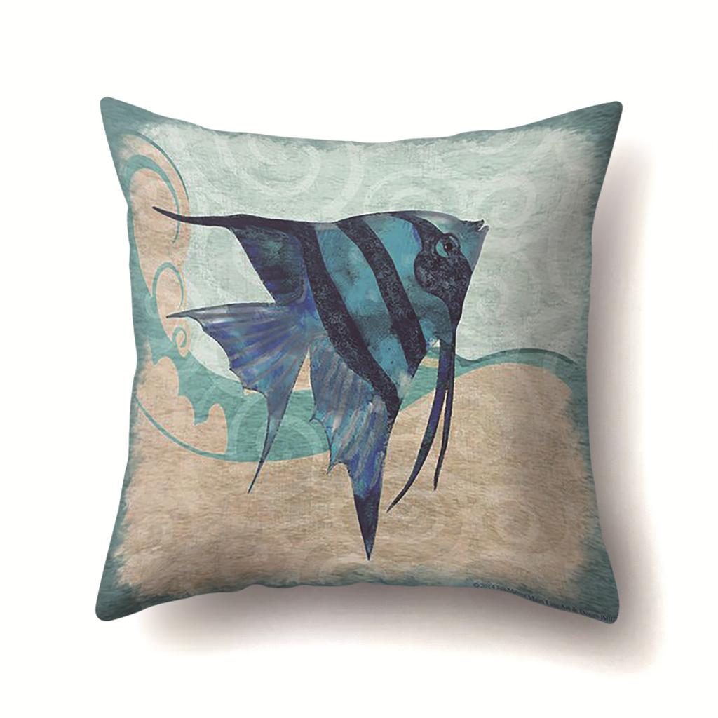 New European-style Polyester Pillow Case Marine Life Pillow Fashionable Simple Home