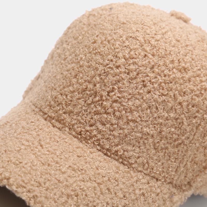 Autumn 2025 Lambswool Baseball Cap - Unisex Retro Casual Fashion