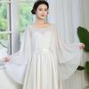 Breathable Polyester Yarn Shawl Wrap For Women Outdoor Activity Sun Protective Capes Scarf for Vacation and Formal Event