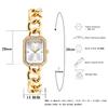 Minimalist Square Dial Chain Strap High-quality Vintage Quartz Watches for Woman Elegant Bracelet Wristwatches Relogio Feminino