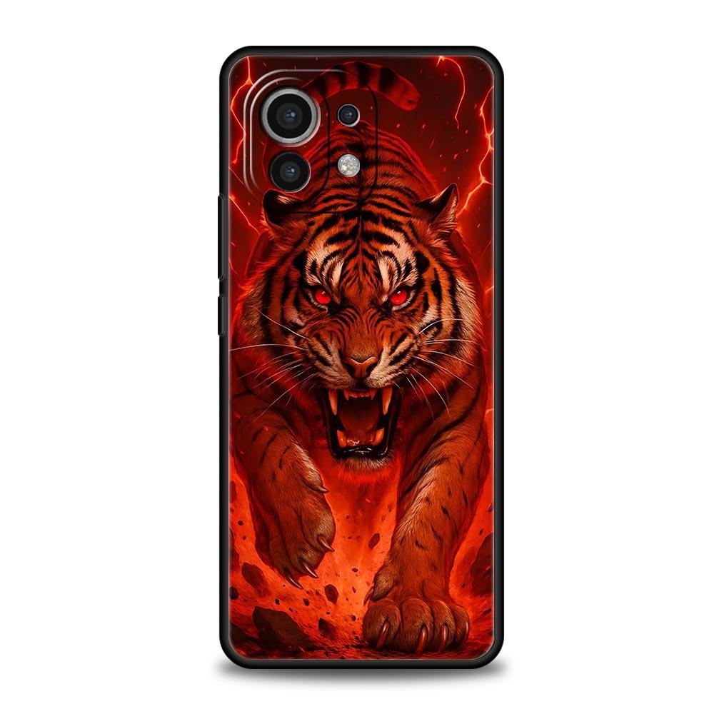 

Phone Case Cover for Xiaomi Mi 17 15 14 13 12 11 Ultra 15T 14T 13T 12T 11T Pro Lite 5G Soft TPU Capas Cartoon Tiger Pattern Bags Xiaomi 13T