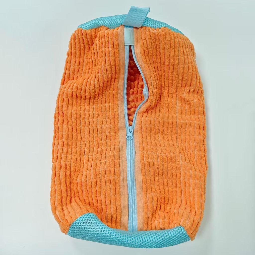 Thickened Reusable Shoe Protection Bag for Washing Machines - Chenille Mesh Cleaning Bag