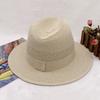 New Big Size Sun Straw Hat Summer Outdoors Sunscreen Beach Sun Hat Trendy Travel Vacation Po Panama Jazz Cap