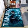 "Anime Character Carpet with Sword and Blue Dragon Design" Suitable for Use As an Anti-slip for Living Room Bedroom Sofas