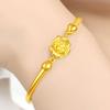 Vietnamese Gold Sand Rose Bead Bracelet: Gold-Plated Fashion for a Simple, Stylish Gift
