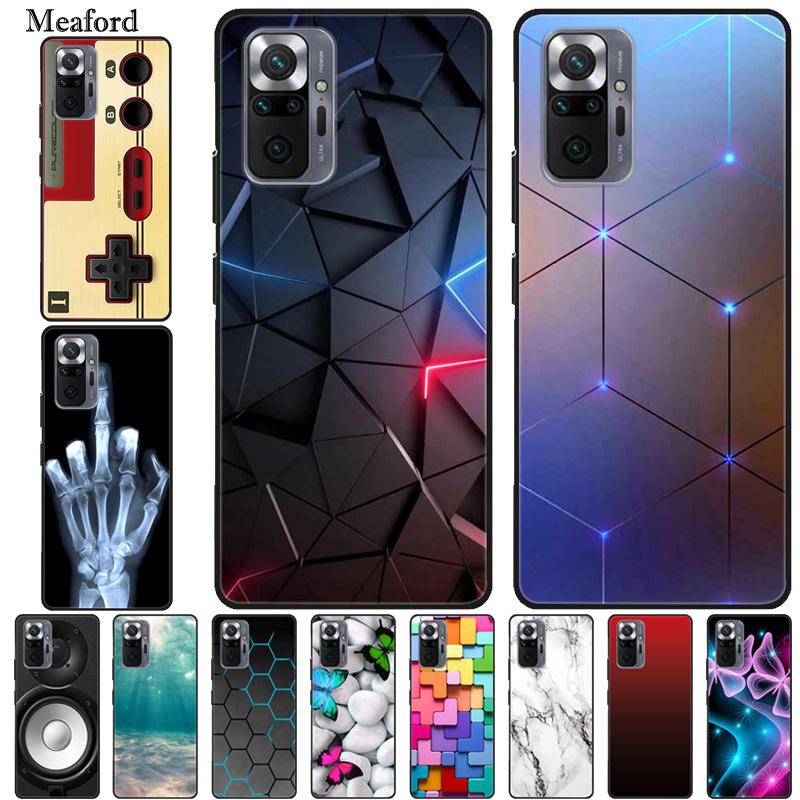Per Xiaomi Redmi Note 10 Pro Custodia Moda Morbido Silicone Cover per Telefono per Redmi Note10 Pro Max Coque M2101K6G Paraurti Cool Funda