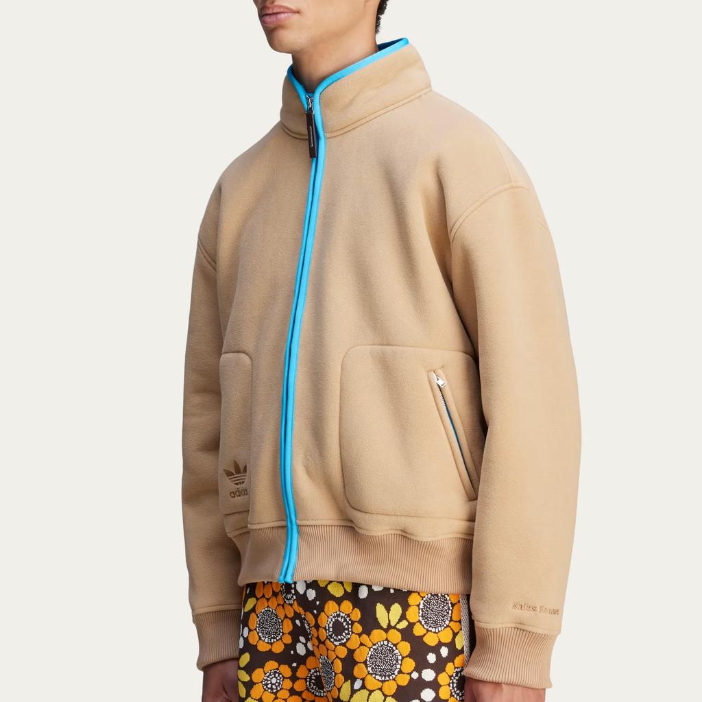 adidas x Wales Bonner Fleece Jacket Cardboard Unisex Outerwear Tan JJ2937