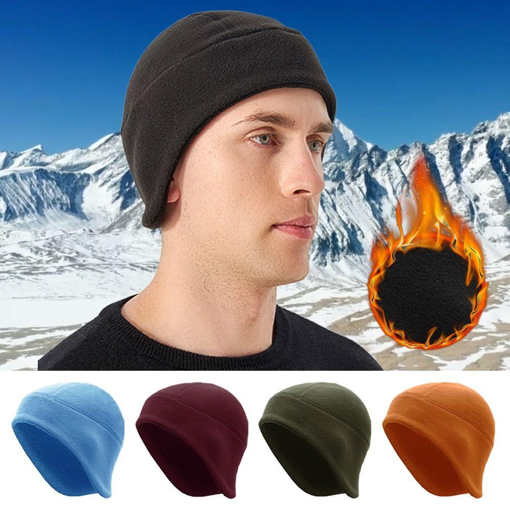 Warme Beanie Mütze Slouchy Sportmützen Winter Ohrenwärmer Reitmütze für Männer Frauen