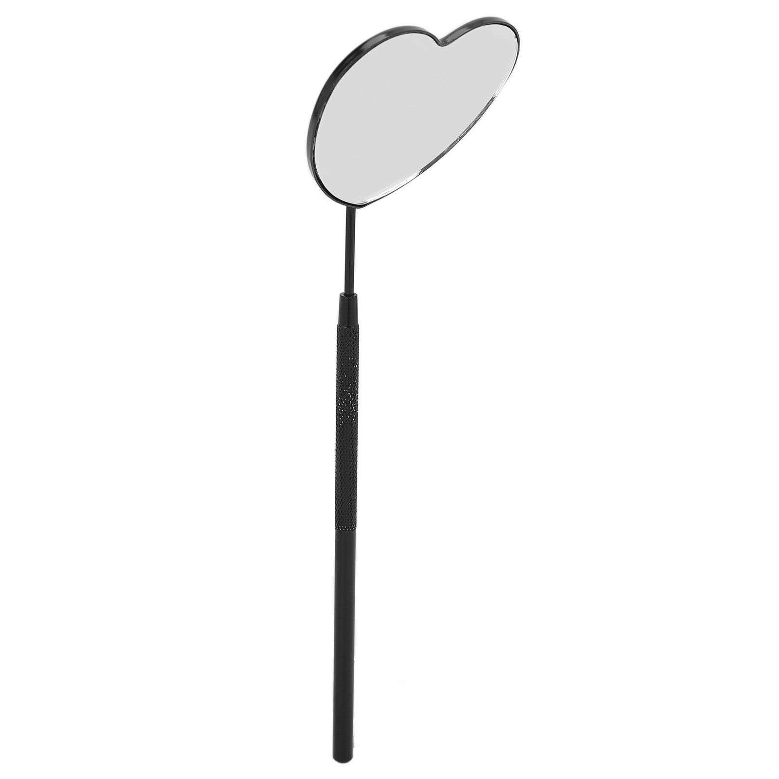 

Зеркало для ресниц в форме сердца, профессиональное портативное зеркало для макияжа и ресниц из нержавеющей стали чёрный