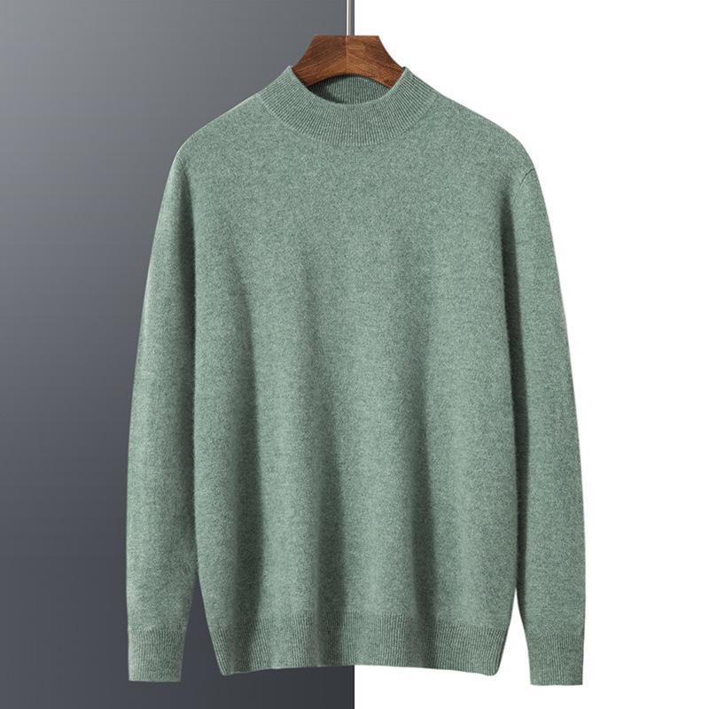 New semi-turtleneck cashmere sweater pullover thickened sweater wool bottomed knitted sweater