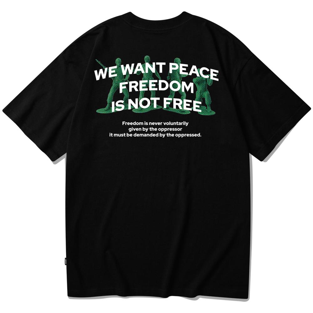 Seupeullaesikodeu Short Sleeve T-Shirt Black - Freedom