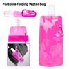 500ml Portable Folding Water Pouch Plastic Outdoor Use Athletic Water Bottle Drink Pouch Camping Picnic Water Pouch