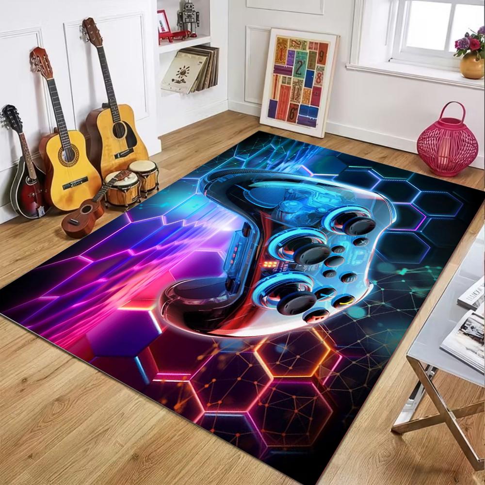 Gaming Controller Carpet Mat Rug Gamepad Home Decoration Floor Mat for Living Room Gamer Space Decorative Carpet Rug Home Decor