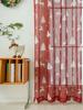 2PCS Red Christmas Curtains and Window Screens Are Suitable for Decorating Living Rooms, Bedrooms, and Home Decor
