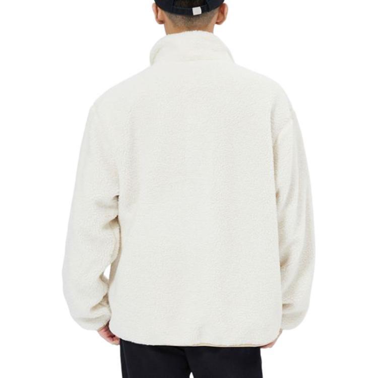New Balance Velvet Jackets Unisex White Stand Collar Moderate AMJ13346-MLT