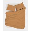 Parure de lit - 1 housse de couette 140 x 200 cm + 1 taie d'oreiller 60 x 60 cm - 100% coton renforcé - Moutarde