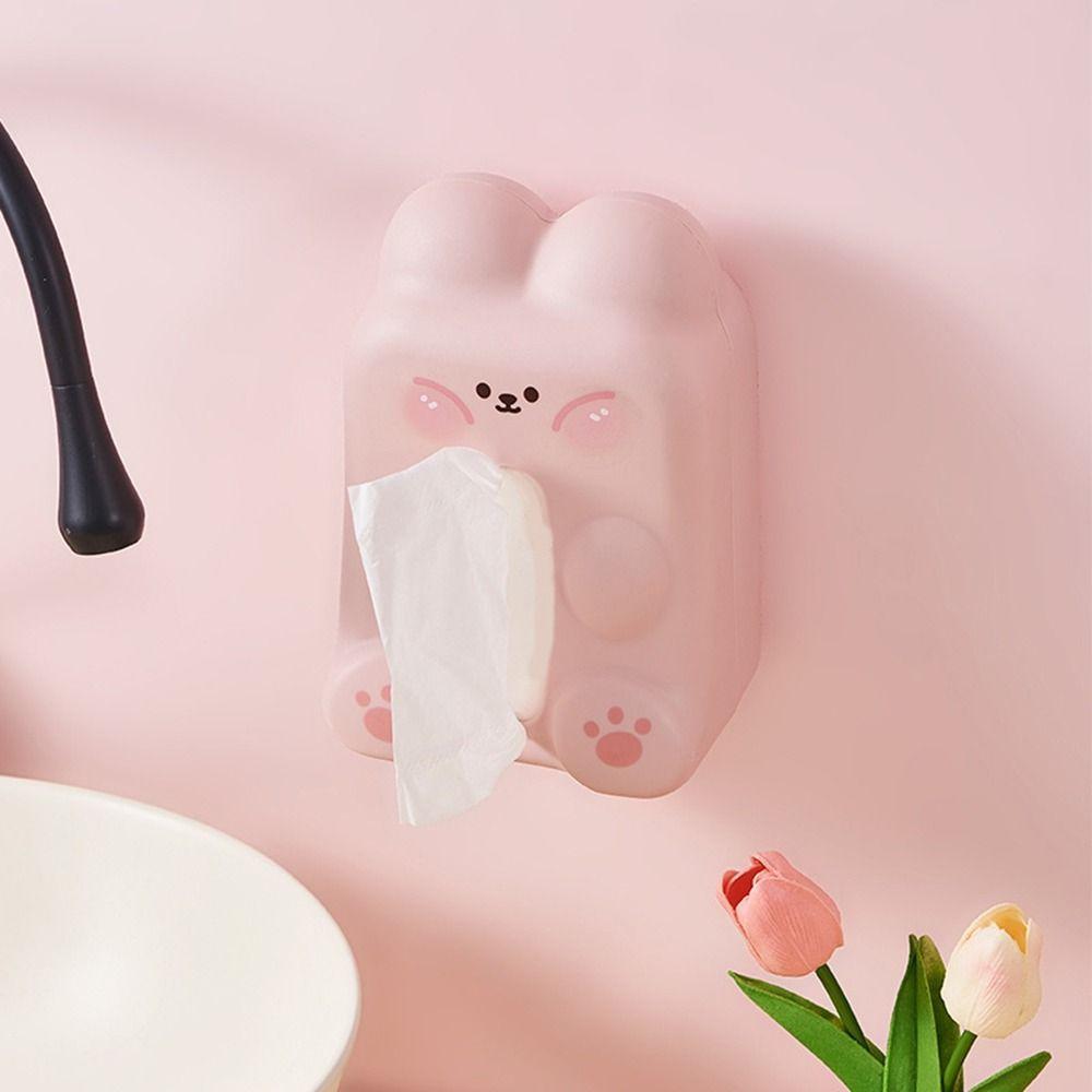 Plastic Tissue Storage Box Wall Mounted Napkin Holder Creative Paper Drawing Box  Kitchen
