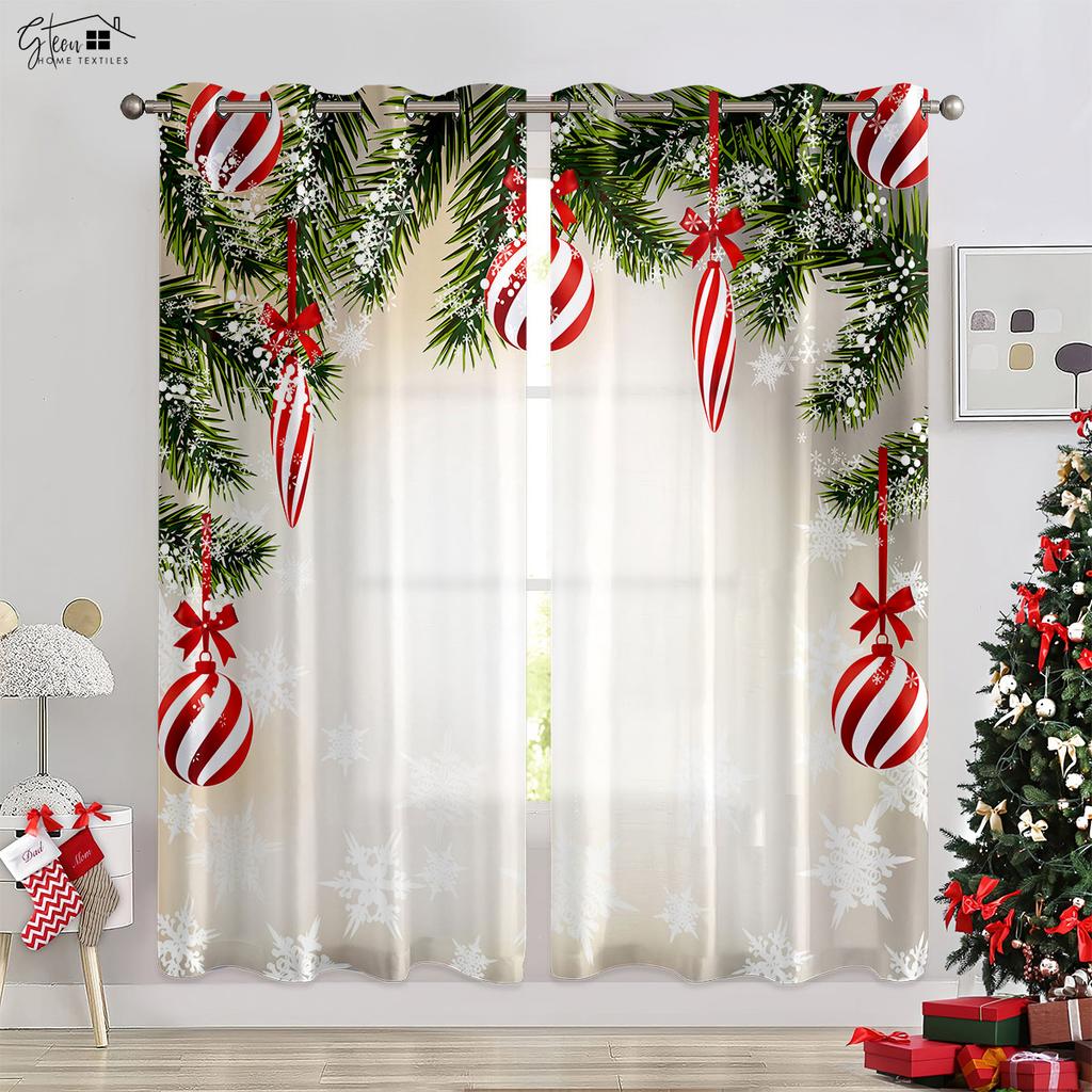 Christmas 3D Printing Decorative Drapes Christmas Tree Christmas Gift Livingroom Space Bedchamber Children Latest  Holiday Drapes