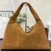 Leather Woven Bag Cross-border New Suede Matte Retro Large-capacity Handbag Lazy Shoulder Armpit Women's Bag