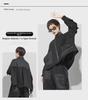 Early Spring Women's Dark Elastic Cotton A-Line Ruffle Jacket