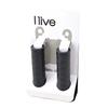 I live Bicycle Grips Grip Small Set and [Smile Leather] Black, (Left Right)