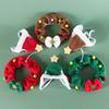 Yousheng 2Pcs/Set Cat Christmas Suit Soft Plush Fabric Rich Christmas Elements Small Pet Christmas Attire Red Green Pet Outfit