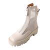 Stivali Estivi Donna Scarpe con Plateau Moda Rete Giuntura Designer Stivaletto Calzature Femminili