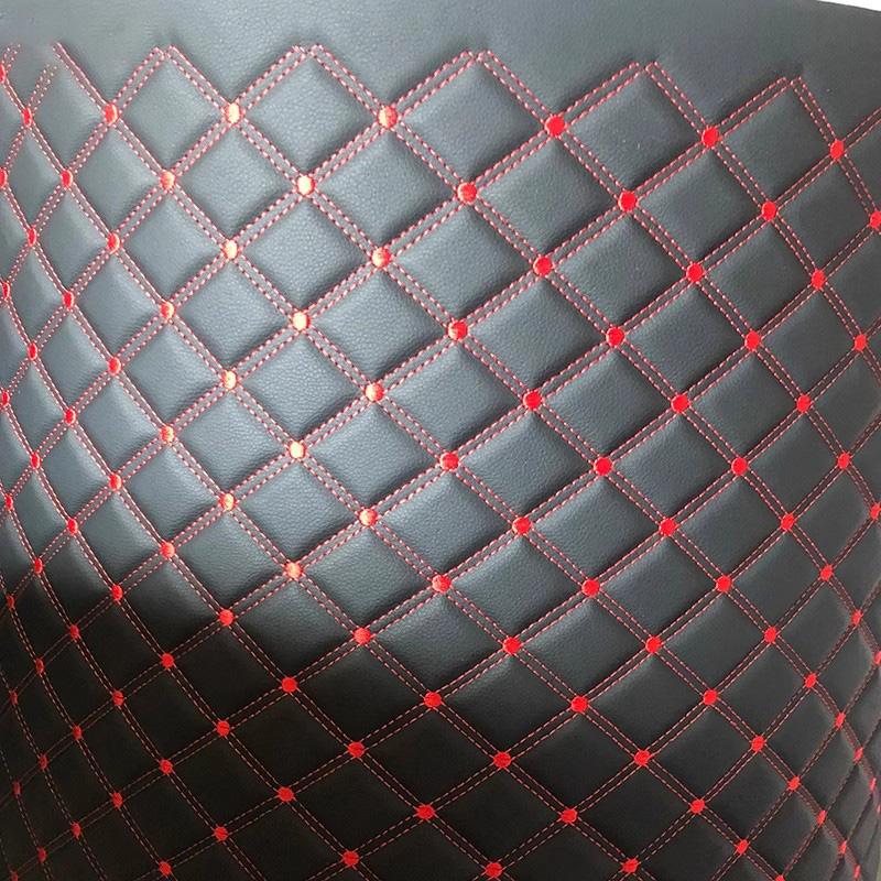 100x155cm Tessuto Trapuntato Ecopelle Ricamo Tessuto per Rivestimenti Tetto Auto Comodino Pelle Porta Spugna Bordatura Decorazione