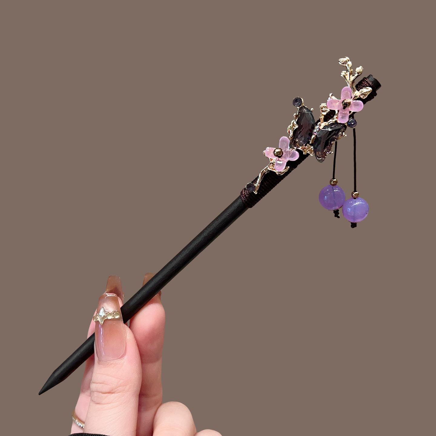 

Элегантная шпилька для волос в стиле ханьфу с кисточкой Хэ Му для высоких причесок