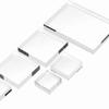 6Pcs with Grid Lines Clear Stamping Tools Clear Stamp Display Block  Photo Album Decorative