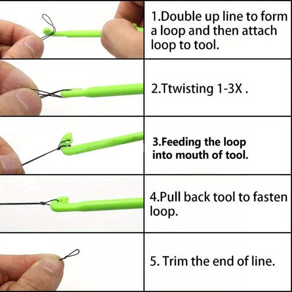 1PC Fishing Hook Tie Tool Fishing Tying Knots Ring Type Angler Accessory Fast Nail Knot Tying Tool Easy Hook Loop Tyer For Sea
