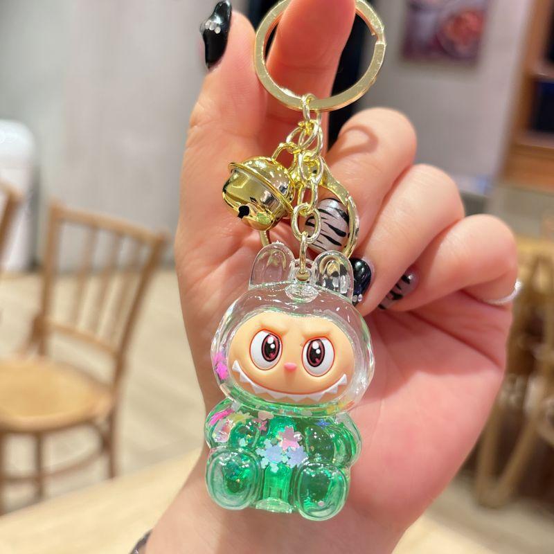 Cartoon Oil Keychain Cute Bunny Bag Small Pendant Internet Celebrity Quicksand Keychain