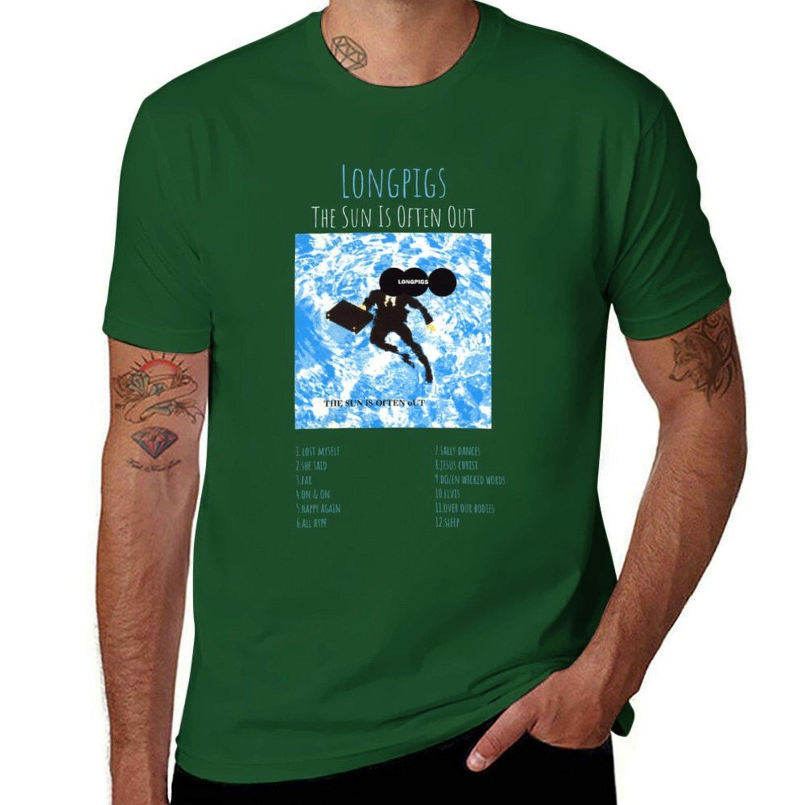 

Longpigs The Sun Is Often Out Album TRACKLIST Logo Essential Tshirt customs shirts graphic tees designer t shirt men 4XL
