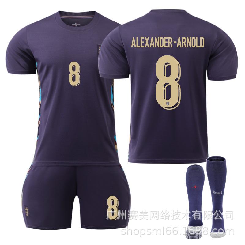England Away European Cup Kane Bellingham Foden Rice Short-sleeved Jersey Set
