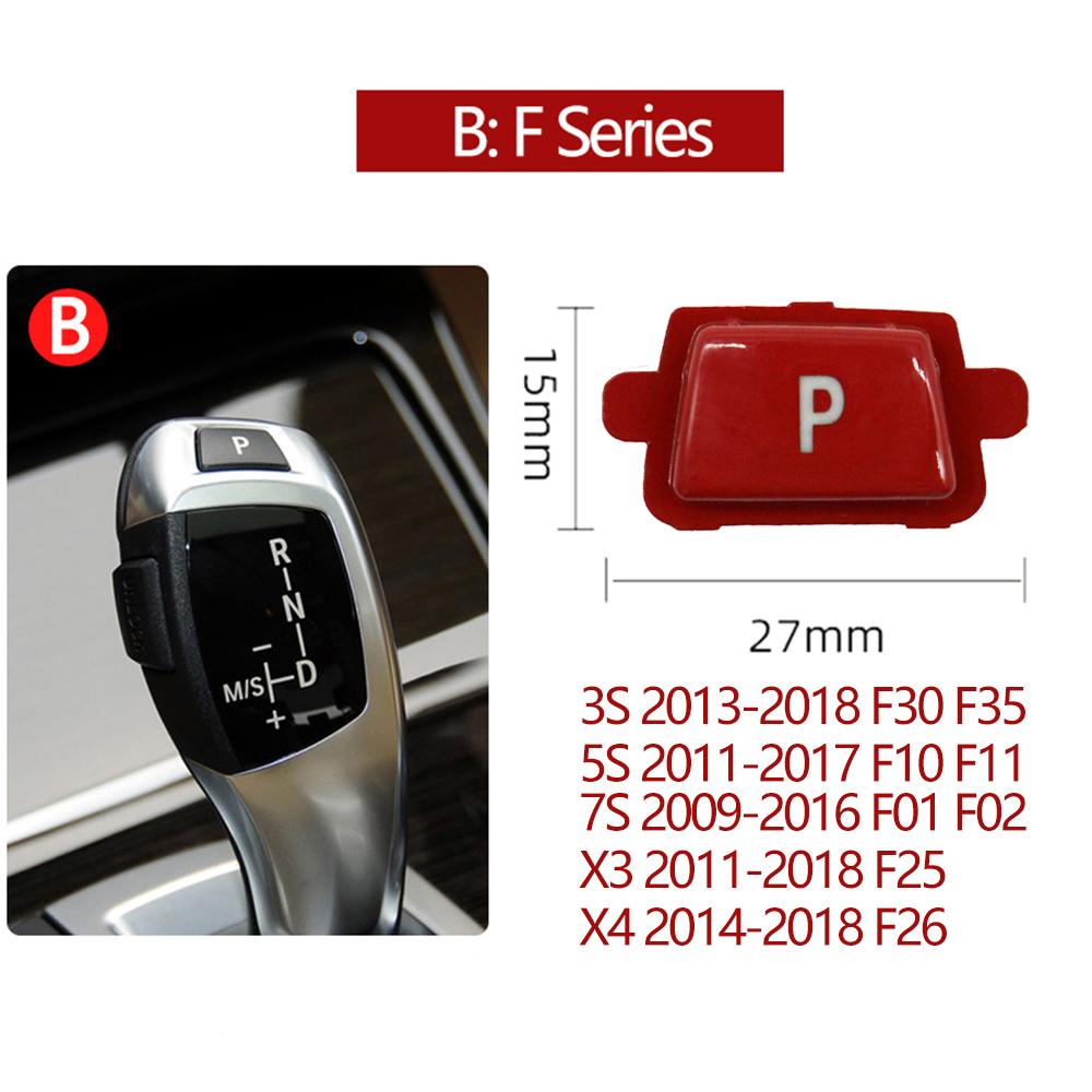 Gear Shift Knob Auto Parking P Button Cover For BMW 3 5 7 X3 X4 X5 X6 Series E60 E90 F30 F10 F01 F02 F25 F26 G30 G11 G12