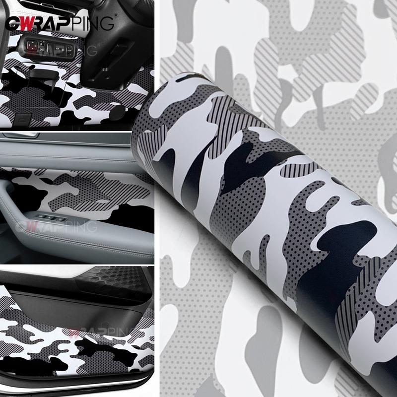 Stickers for Car Adhesive Vinyl Paper for Car Camouflage Film Camo Vinyl Wrap Black Accessories Auto Jeep Off-Road Body Covering